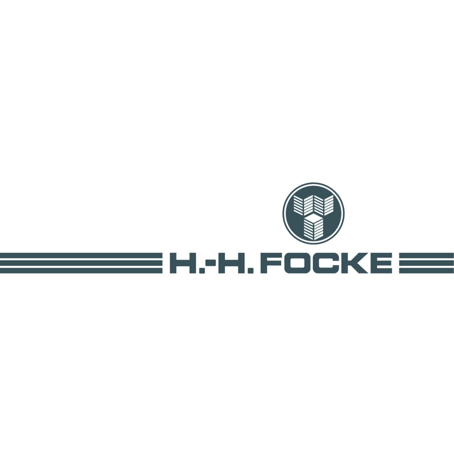 H.-H. FOCKE Maschinenbau Logo, Schriftzug quadratisch.