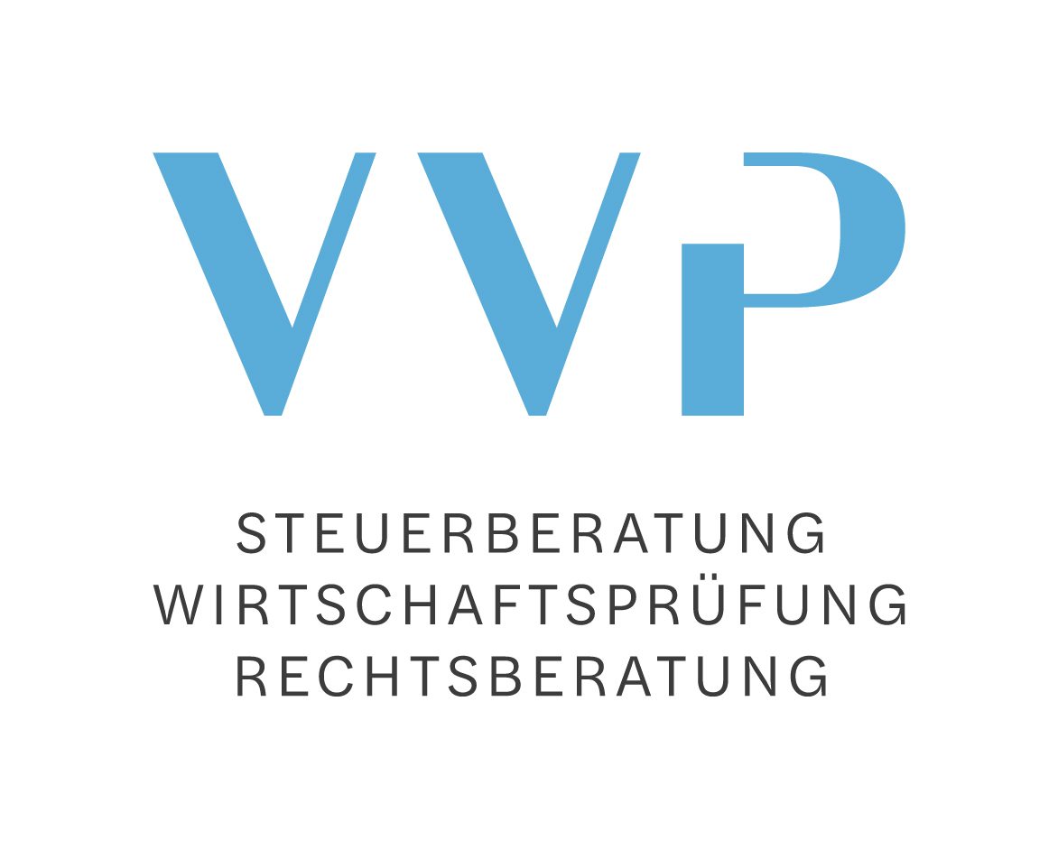 VVP Logo: Steuerberater, Wirtschaftsprüfer, Rechtsanwälte. VVP_LogoInfo_Hoch_RGB_F.jpg
