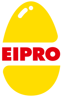 EIPRO Logo: Gelbes Ei mit rotem Schriftzug EIPRO-Vermarktung GmbH & Co. KG