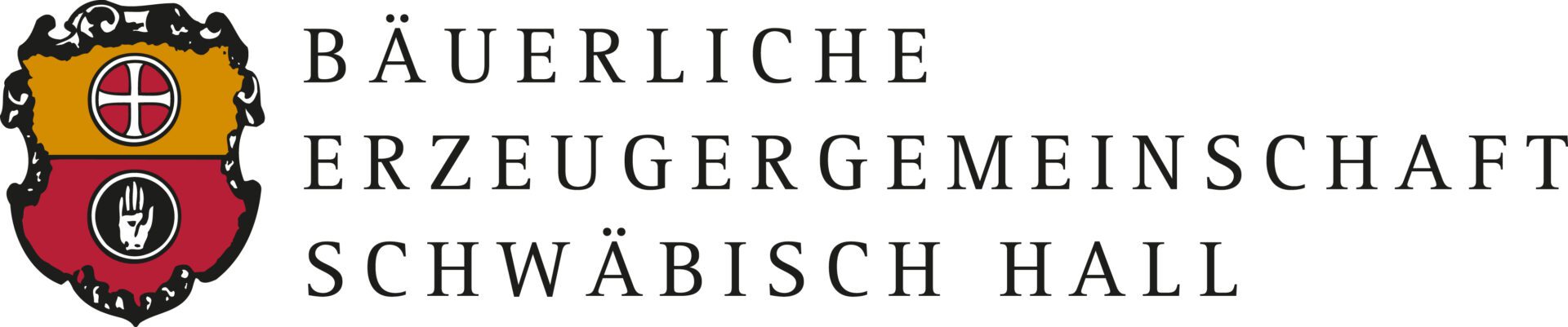 Logo der Bäuerlichen Erzeugergemeinschaft Schwäbisch Hall AG (BESH) mit Wappen.