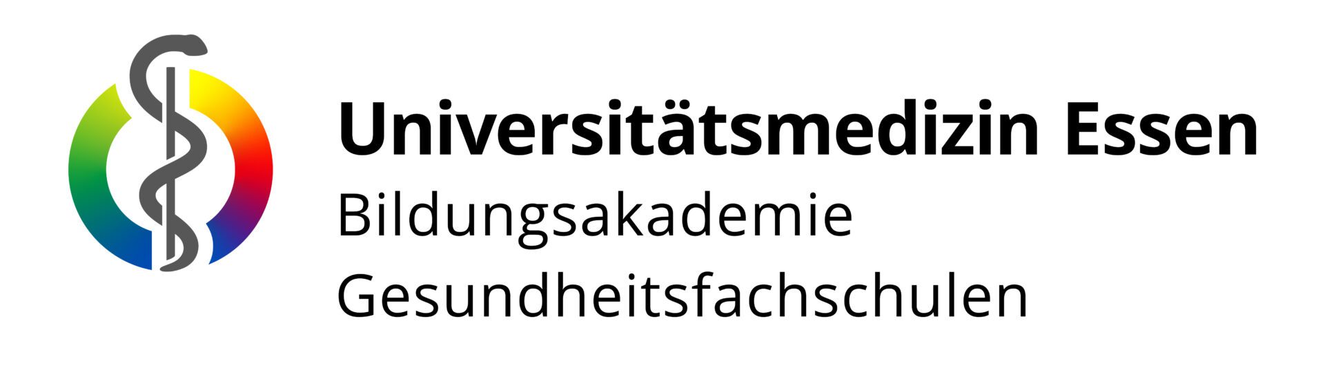 Logo Universitätsmedizin Essen, Bildungsakademie, Gesundheitsfachschulen.