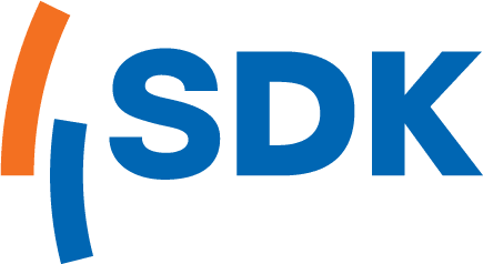SDK Logo der Süddeutschen Krankenversicherung a. G. in Blau und Orange.