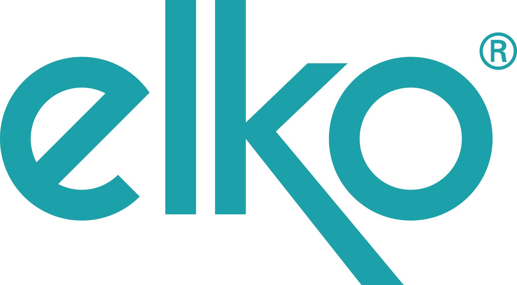 Das ELKO AG Logo in neutralem RGB zeigt den Firmennamen in türkisblauer Schrift auf einem weißen Hintergrund.