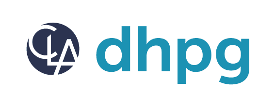 dhpg Wirtschaftsprüfer Steuerberater Rechtsanwälte Logo. CLA-dhpg Firmenzeichen.