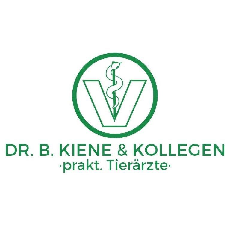 Grünes Logo der Tierarztpraxis Dr. B. Kiene & Kollegen mit V-Symbol und Äskulapstab
